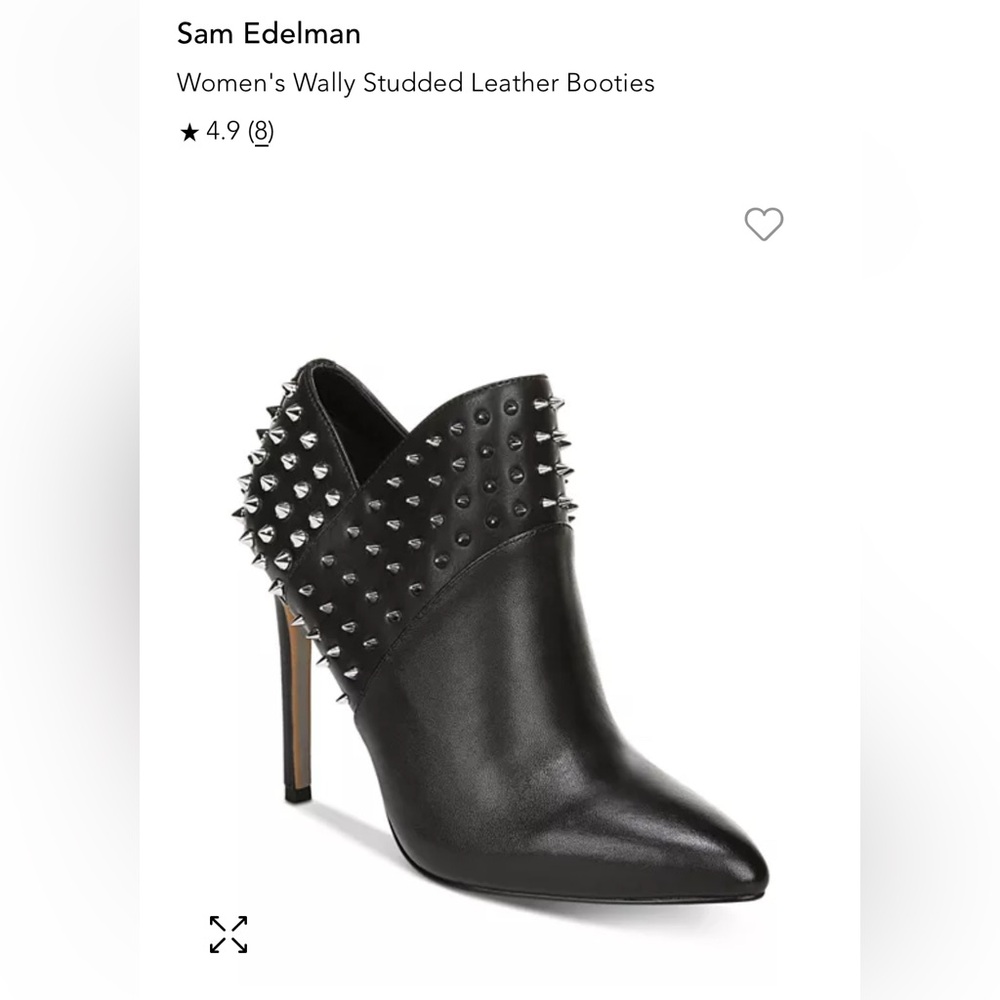 Sam Edelman Black Leather Wally Stiletto Boots- Size 8 1/2- Worn Once